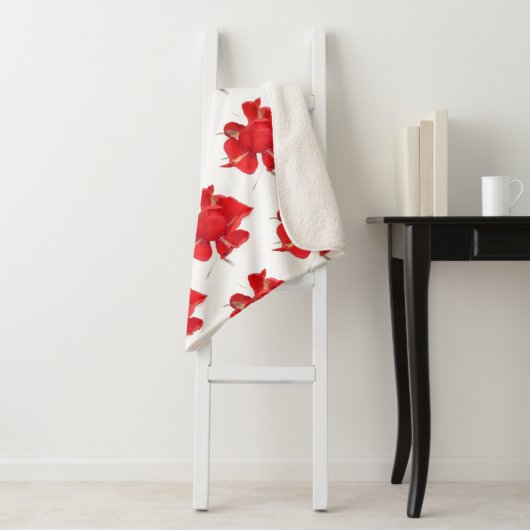 Couverture Sherpa Red Roses, (En situation)