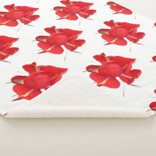 Couverture Sherpa Red Roses, (3/4)