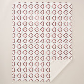 Couverture Sherpa Red Ruby Gemstone Heart (Devant)
