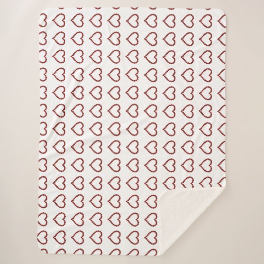 Couverture Sherpa Red Ruby Gemstone Heart (Devant)