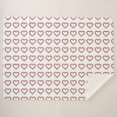 Couverture Sherpa Red Ruby Gemstone Heart (Devant (Horizontal))