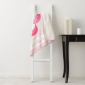 Couverture Sherpa Red Tail Girl Mermaid Stars Sparkle Rose Nom migno (En situation)