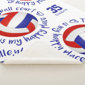 Couverture Sherpa red white blue volleyball court happy place (3/4)