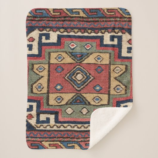 Couverture Sherpa Red White Blue Western Lone Star Dallas (Devant)