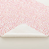 Couverture Sherpa Red White Coeurs Motifs Saint Valentin (3/4)