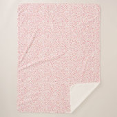 Couverture Sherpa Red White Coeurs Motifs Saint Valentin (Devant)