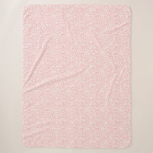 Couverture Sherpa Red White Coeurs Motifs Saint Valentin