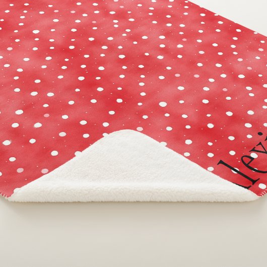 Couverture Sherpa Red White Dots (3/4)