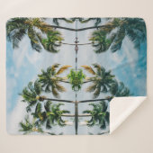 COUVERTURE SHERPA RÉFLEXION DE L'EAU DES PALMIERS DE COCO (Devant (Horizontal))