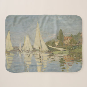Couverture Sherpa Régates à Argenteuil, peinture à l'huile, Claude M