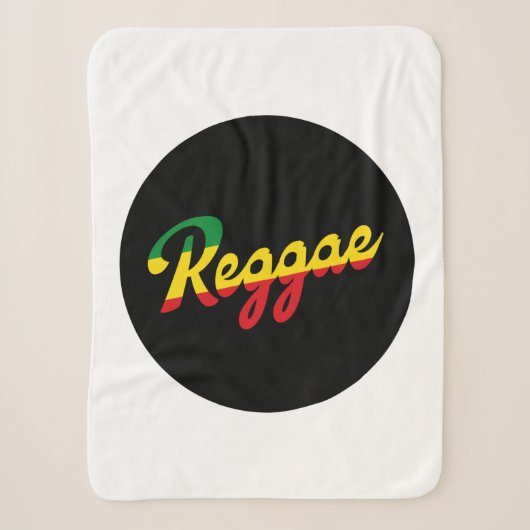 Couverture Sherpa Reggae Musique avec couleurs du drapeau reggae (Devant)