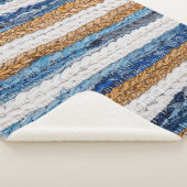 Couverture Sherpa Rein patchwork : jean recyclé tapis. (3/4)