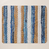 Couverture Sherpa Rein patchwork : jean recyclé tapis. (Devant (Horizontal))