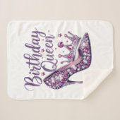 Couverture Sherpa Reine d'anniversaire (Devant (Horizontal))