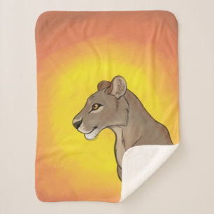 Couverture Sherpa Reine Lioness