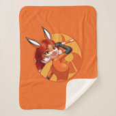 Couverture Sherpa Rena Rouge Orange Badge (Devant)
