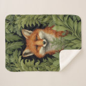 Couverture Sherpa Renard Art nouveau dans la forêt (Devant (Horizontal))