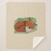 Couverture Sherpa Renard couché Blanche Sherpa Sherpa (Devant)