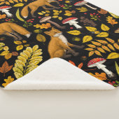 Couverture Sherpa Renard d'automne sur noir (3/4)