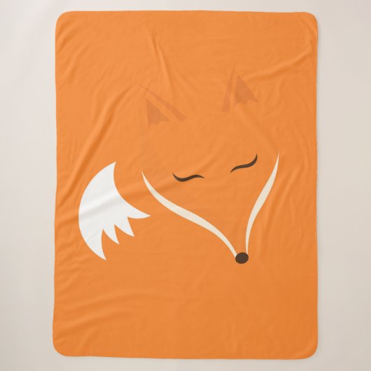 Couverture Sherpa Renard dormant Sherpa Blanche (Devant)
