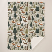 Couverture Sherpa Renard forestier d'hiver (Devant)