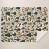 Couverture Sherpa Renard forestier d'hiver (Devant (Horizontal))