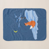 Couverture Sherpa Renard nocturne d'hiver (Devant (Horizontal))