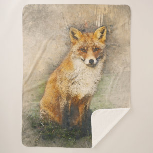 Couverture Sherpa Renard rouge