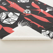 Couverture Sherpa Renards Rouges : Arrière - plan Sombre Sans Couleu (3/4)