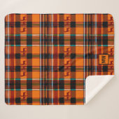 Couverture Sherpa Rennes en plaid, hiver automne monogramme de Noël (Devant (Horizontal))