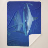 COUVERTURE SHERPA REQUINS BLEUS (Devant)