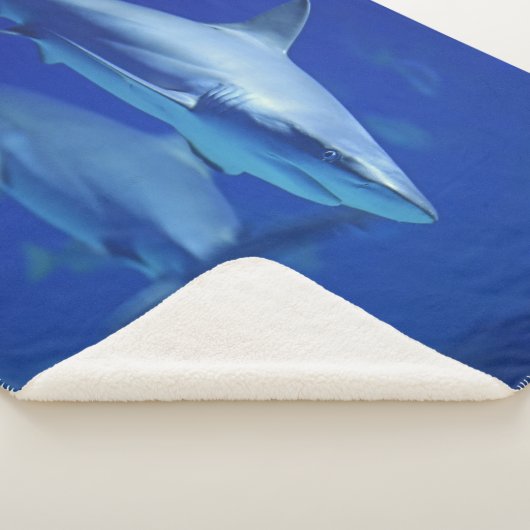COUVERTURE SHERPA REQUINS BLEUS (3/4)