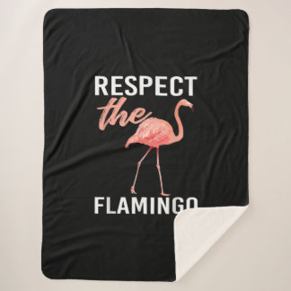 Couverture Sherpa Respect Du Flamant rose | Amoureux du Flamant rose