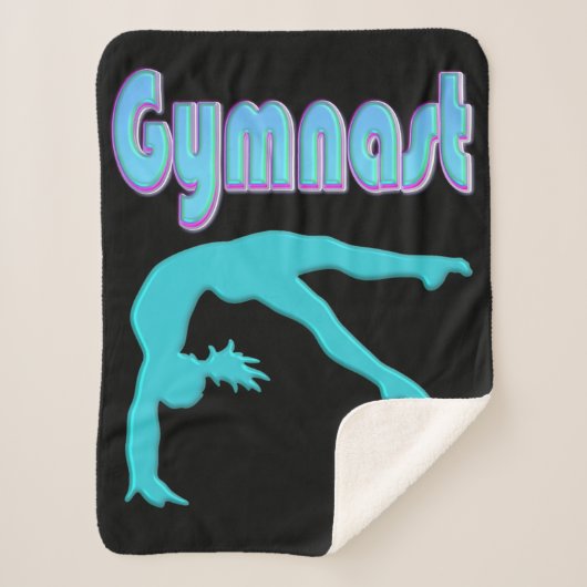 Couverture Sherpa Ressort de gymnastique Départ Turquoise (Devant)
