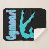 Couverture Sherpa Ressort de gymnastique Départ Turquoise (Devant (Horizontal))