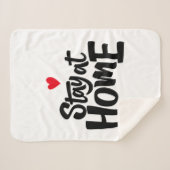 Couverture Sherpa Restez à la maison Coeur (Devant (Horizontal))