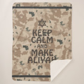 Couverture Sherpa Restez Calme Et Faites De L'Aliyah (Devant)