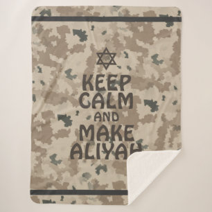 Couverture Sherpa Restez Calme Et Faites De L'Aliyah