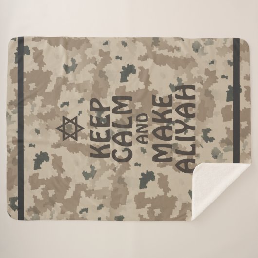 Couverture Sherpa Restez Calme Et Faites De L'Aliyah (Devant (Horizontal))