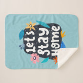 Couverture Sherpa Restons à la maison Floral (Devant (Horizontal))