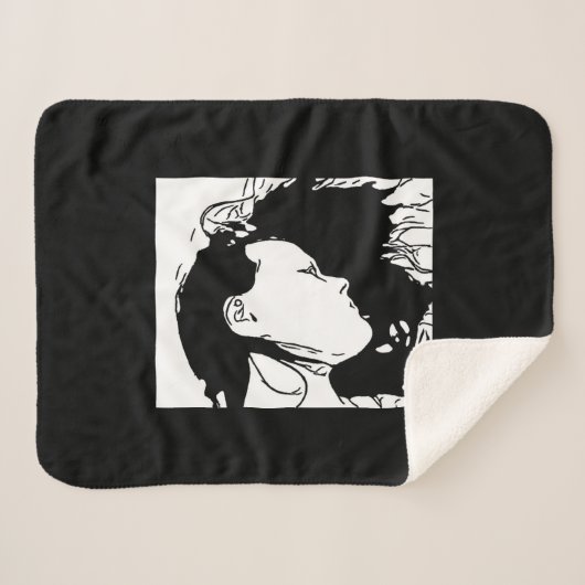 Couverture Sherpa Retenez Les Cheveux (Devant (Horizontal))