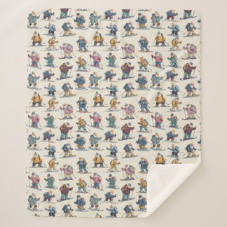 Couverture Sherpa Retired Santa Claus North Pole Ski Club