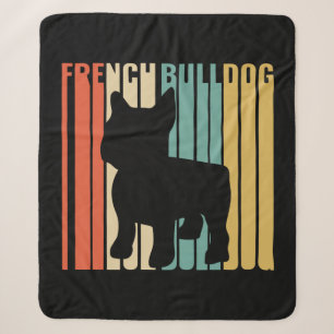 Couverture Sherpa Retro 1970s Chien Silhouette Français Chien-taurea