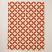 Couverture Sherpa Retro 60s design rouge (Devant)