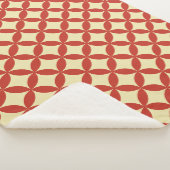 Couverture Sherpa Retro 60s design rouge (3/4)
