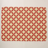 Couverture Sherpa Retro 60s design rouge (Devant (Horizontal))