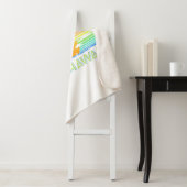 Couverture Sherpa Retro Beach Hawaii coucher de soleil (En situation)
