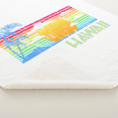Couverture Sherpa Retro Beach Hawaii coucher de soleil (3/4)