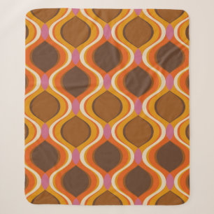 Couverture Sherpa Retro courbe sans couture motif. wallp style les a