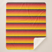 Couverture Sherpa Rétro frais barre les années 70 le rouge de jaune (Devant)